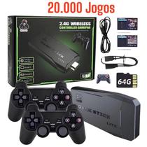Console HDMI Game Portátil com Dois Controles Sem Fio 20.000 Games Retrô Nostalgia Pura Sistema de Jogos Integrado e Suporte a TV Console HDMI Game Portátil com Dois Controles Sem Fio 20.000 Games Retrô Nostalgia Pura Sistema de Jogos Integrado e Suporte a TV