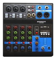 Console Mesa Som Profissional 5 Canais Gravação Computador