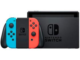 Console Nintendo Switch + Joy-Con Neon + Mario Kart 8 Deluxe + 3 Meses de Assinatura Nintendo Switch Online, Azul e Vermelho - HBDSKABL2