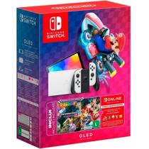 Console Nintendo Switch OLED om Joy-Con Branco + Mario Kart 8 (download completo) + 3 Meses de Assinatura, HBGSKAASA NINTENDO