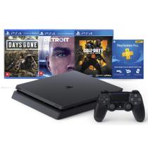 Console Playstation 4 Slim 1TB Bundle Hits Days Gone, Detroit, Call of Duty Black Ops 4 - Sony Brasil