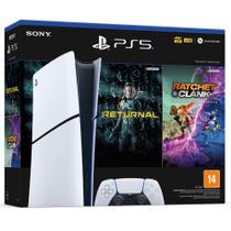 Console PlayStation 5 Slim Digital Edition Branco + Returnal e Ratchet e Clank + Controle Sem Fio Dualsense Branco - Sony