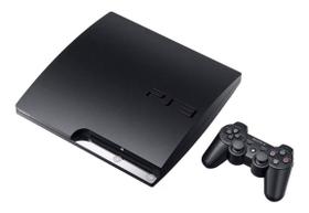 Console PS3 Slim 120gb Standard + 3 Jogos Cor Charcoal Black