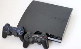 Console PS3 Slim 160gb Standard 2 Controles + 3 Jogos Cor Charcoal Black