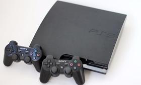 Console PS3 Slim 160gb Standard 2 Controles Cor Charcoal Black