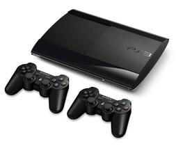 Console PS3 Super Slim 500gb 2 Controles + 5 Jogos Cor Charcoal Black