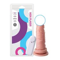 consolo realista com ventosa e vibro soulsex bege 16,5cm