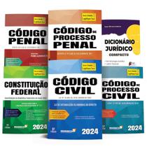 Constituição+ Cód. Civil+ Proc. Civil + Cód. Penal+ Cód. Proc. Penal+ Dicionário Jurídico Compacto