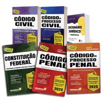 Constituição+ código civil+ processo civil+ código penal+ processo penal 2025+ dicionário compacto