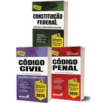 Constituição federal + código civil + código penal 2025 - box série de legislação seca - Imaginativa Jus