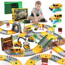 Construção de pistas de corrida Coroiesty 264 unidades com carros para crianças Construção de pistas de corrida Coroiesty 264 unidades com carros para crianças