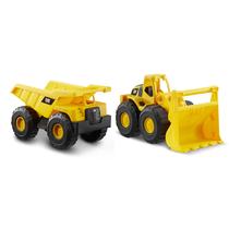 Construction Toys Cat, pacote com 2, 7 caminhões de brinquedo Mini Crew, mais de 2 anos