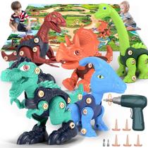 Construindo brinquedos para dinossauros Jasonwell Kids STEM com tapete de brincar