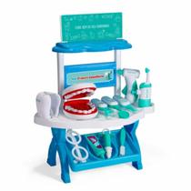 Consultório de Dentista Completo com 11 Acessóirios Irrigador que Sai Água Broca Gira Dentinho Abre e Fecha Brinquedo faz de Conta Dia das Crianças Consultório de Dentista Completo com 11 Acessóirios Irrigador que Sai Água Broca Gira Dentinho Abre e Fecha Brinquedo faz de Conta Dia das Crianças