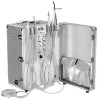 Consultorio Odontológico Portatil Biotron Easy Plus com compressor, sugador, fotopolimerizador, mala de transporte e registro na Anvisa