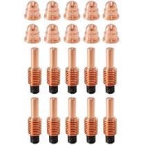 Consumíveis para tochas de corte a plasma ACCEPTIN 220930 Bocal x10 e 220842 Eletrodos de plasma x10 Consumíveis para tochas de corte a plasma ACCEPTIN 220930 Bocal x10 e 220842 Eletrodos de plasma x10