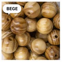 Conta Bola Madeira Mesclada 16mm Com Brilho E Furo 50 Peças - Conta Bola Madeira Mesclada 16mm Com Brilho E Furo 50 Peças -