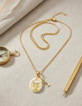 Contabeis colar de profissão folheado á ouro 18k