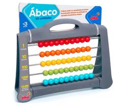 Contador Ábaco C/ 50 Contas Pedagógico Educativo - Elka Brinquedos