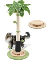 Contador de postes para arranhar gatos com 100 cm de altura com corda de sisal e brinquedos Contador de postes para arranhar gatos com 100 cm de altura com corda de sisal e brinquedos