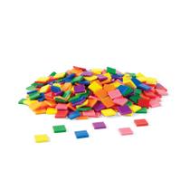 Contadores matemáticos hand2mind Plastic Square com 7 azulejos coloridos (400) Contadores matemáticos hand2mind Plastic Square com 7 azulejos coloridos (400)