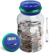 Contagem de moedas digitais Piggy Bank Vcertcpl de 1,8 L para crianças/adultos Contagem de moedas digitais Piggy Bank Vcertcpl de 1,8 L para crianças/adultos