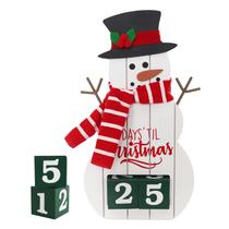 Contagem regressiva de Natal: decoração de boneco de neve de madeira MEETYAMOR, 24 dias Contagem regressiva de Natal: decoração de boneco de neve de madeira MEETYAMOR, 24 dias