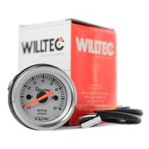 Contagiro Tacômetro Painel 0-8000 Rpm 52mm Cinza Willtec