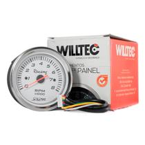 Contagiros Tacômetro 0-8000 Rpm Bivolt Branco 110mm Willtec Contagiros Tacômetro 0-8000 Rpm Bivolt Branco 110mm Willtec