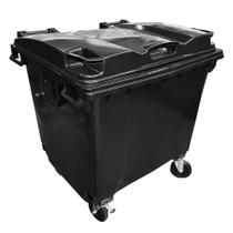 Container Lixo Preto 1000L Plástico Injetado Lar Plásticos
