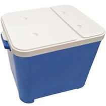 Container Porta Ração Canister Plástico com Tampa Protege Conserva Furacão Pet 15 Kg Azul