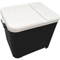Container Porta Ração Canister Plástico com Tampa Protege Conserva Furacão Pet 15 Kg Black
