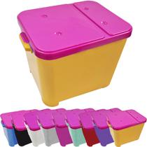 Container Porta Ração Canister Plástico com Tampa Rosa Protege Conserva Furacão Pet 15 Kg Amarelo com Tampa Rosa Container Porta Ração Canister Plástico com Tampa Rosa Protege Conserva Furacão Pet 15 Kg Amarelo com Tampa Rosa