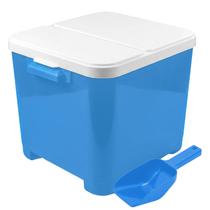 Container Pote De Ração 15 Kg + Pá Dosadora Protege E Conserva Para Animais De Estimação Container Pote De Ração 15 Kg + Pá Dosadora Protege E Conserva Para Animais De Estimação