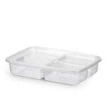 Container Versátil Retangular Transparente com 3 Divisórias 1,8L - 1437 Container Versátil Retangular Transparente com 3 Divisórias 1,8L - 1437