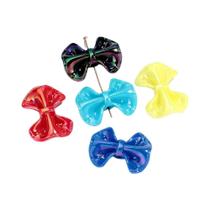 Contas Acrílicas Coloridas Em Forma De Laço 23x31mm 10pcs Acessórios Para Artesanato De Joias E