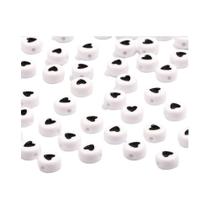 Contas Acrílicas De Coração Multicoloridas De 7mm, 100 Peças, Contas Espaçadoras Redondas Planas