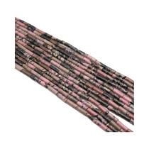 Contas Cilíndricas Longas De Pedra Natural Preta Para Fazer Joias DIY Acessórios Para Pulseira E