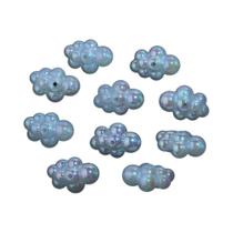 Contas Coloridas Em Formato De Nuvem Acrílica 33x22mm 10 Peças Espaçador Solto Para Pulseiras