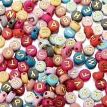 Contas De Acrílico Coloridas Com Letras Sortidas De 7mm, Redondas E Planas, 100-500 Peças Para