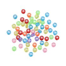 Contas De Acrílico Coloridas De 7mm Em Formato De Estrela, 100 Peças, Espaçadores Planos E Redondos