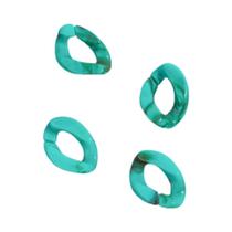 Contas De Acrílico Cor Mármore Em Formato Irregular De Elo Cubano 100pçs 17x23mm Para Pulseira Colar