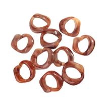 Contas De Acrílico Em Cores Misturadas Com Estampa De Leopardo, 10 Peças, 40x44mm, Corrente