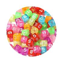 Contas De Acrílico Em Formato De Números 100-500PCS Redondas Planas Soltas Para Acessórios De Joias
