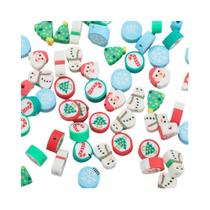 Contas De Argila De Natal 50/100 Peças Floco De Neve Espaçadores Para Brincos, Colares E Pulseiras Contas De Argila De Natal 50/100 Peças Floco De Neve Espaçadores Para Brincos, Colares E Pulseiras