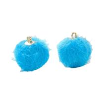 Contas De Bola Cobertas De Pele De Pelúcia, 10 Peças, Pingente De Pompom Para Colar Diy, Brinco,