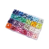 Contas De Cera De Girassol Para Selagem, 600 Peças, 24 Grades, Formato Octogonal, Para Kit De