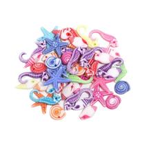 Contas De Concha E Estrela-do-mar Com Tema Oceânico, 100 Peças, Para Criação De Joias DIY,