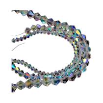 Contas De Cristal AB Transparentes Bicone 168pcs 468mm Espaçadores Soltos Para DIY Joias Pulseira