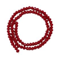 Contas De Cristal Facetadas Vermelhas Em Forma De Abacus Para DIY Joias, Pulseiras E Colares